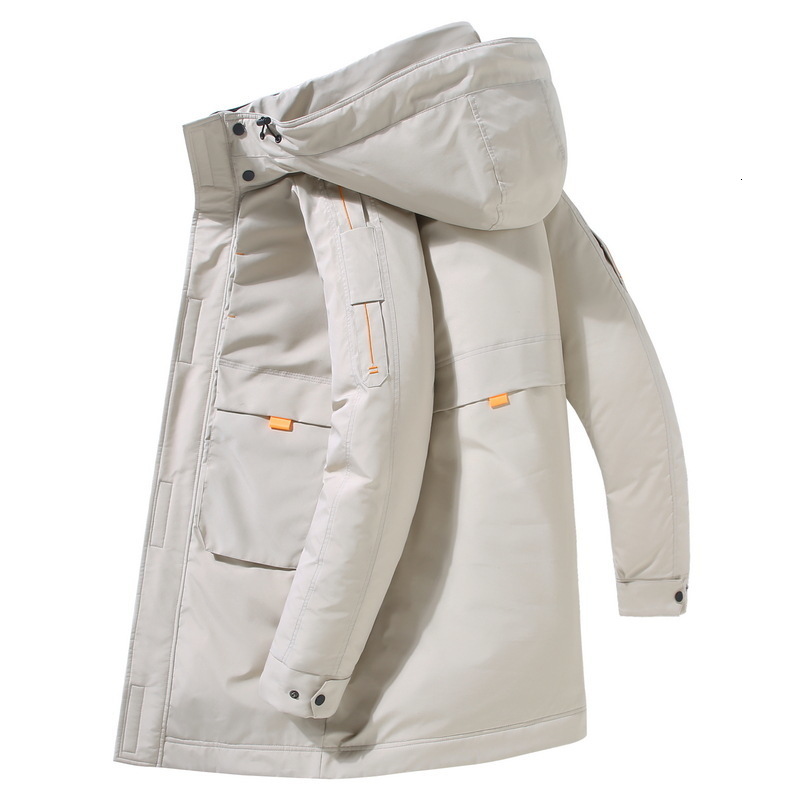 Mens Vests Winter Jacket White Duck Down Hooded Warm Coats Fashion Long Slim Fit Black Casual Clothing 221129