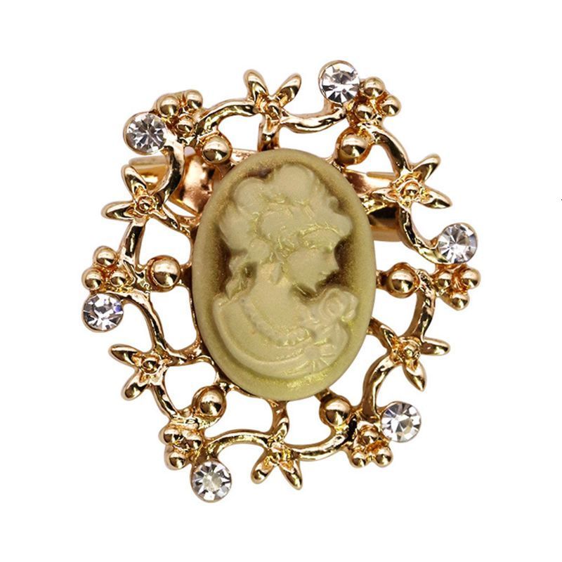 Pins Brooches Lot 12pcs Crystal Flower Vintage Victorian Cameo Brooch Pin Set for Women 221128
