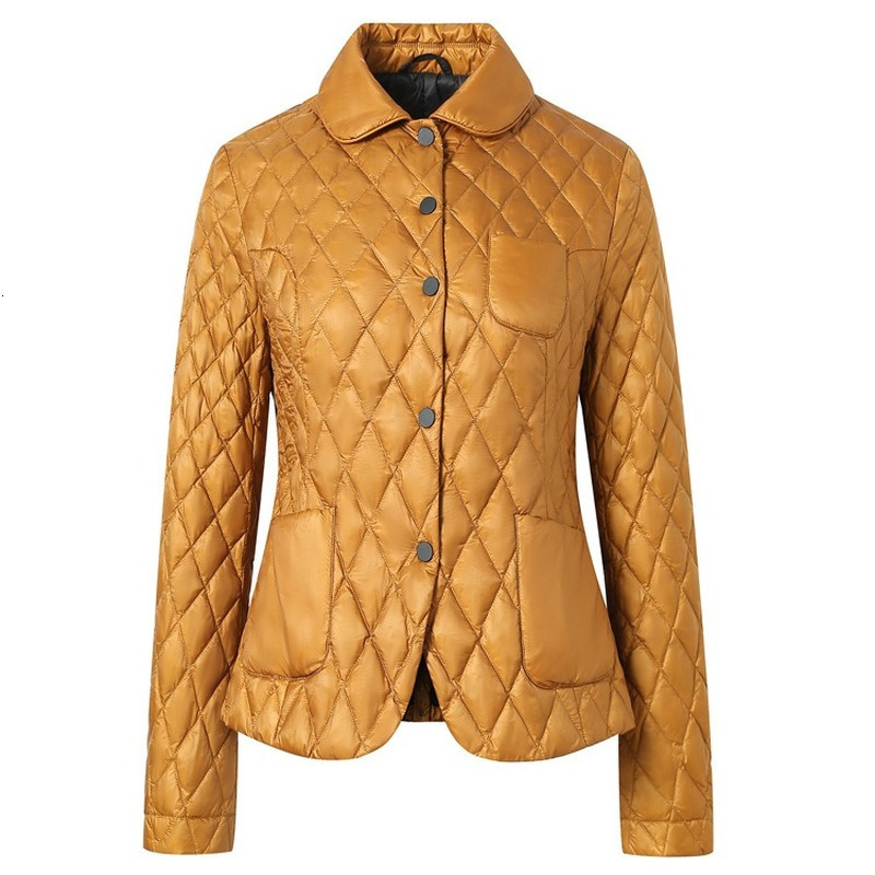 Women s Down Parkas Fashion Leisure High end Diamond Short Light Autumn White Duck Jacket Slim Fit Women Spring Autumn 221128