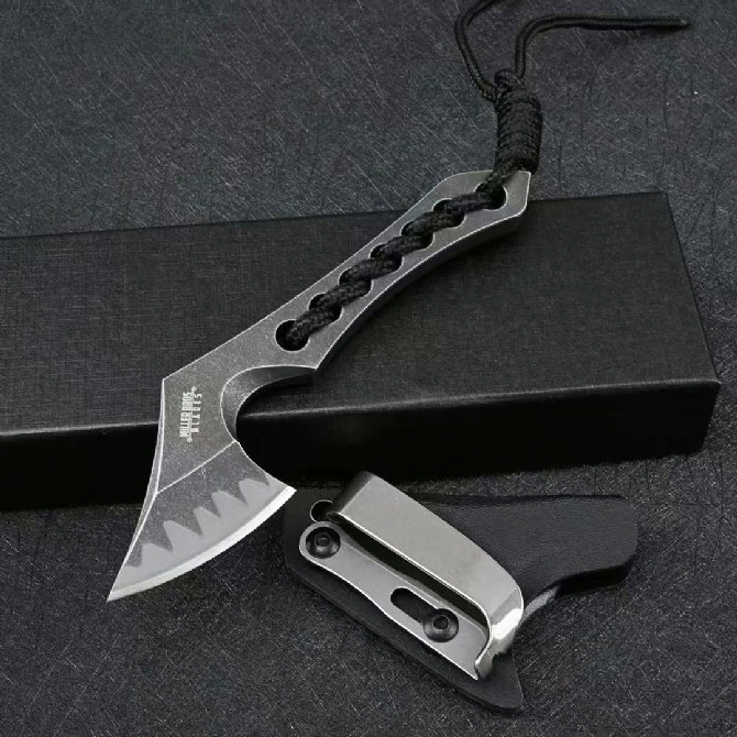 New H1129 6 knife 18 inch Mini Axes Knife and Hatchets Z wear Stone Wash Blade Full Tang Steel Handle Small Axe with Kydex Cutter Tools - view 8