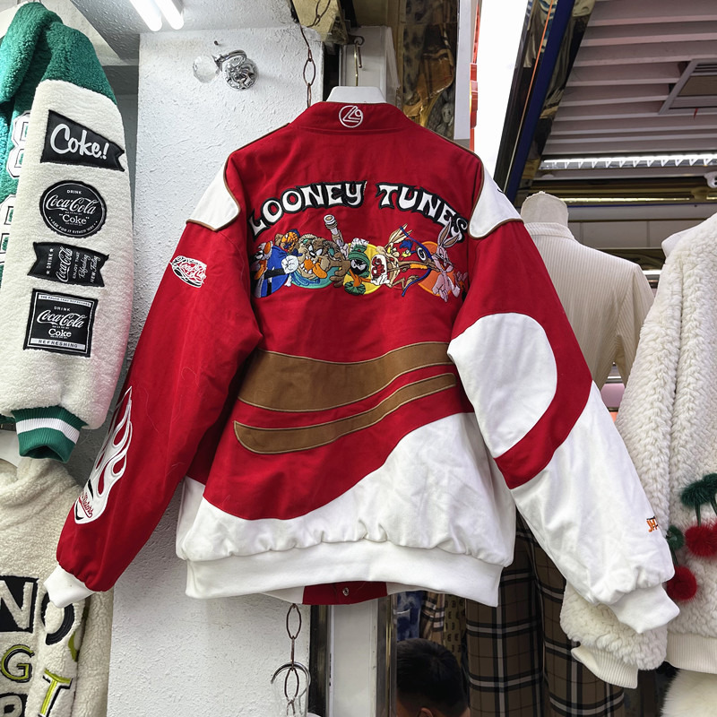 Women s Jacket Cartoon Embroidery Harajuku Patch Coat Winter Warm Baseball Female Streetwear Hip Hop Loose Outwear 221130