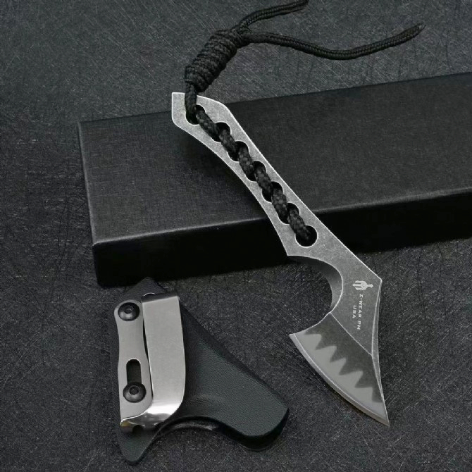 New H1129 6 knife 18 inch Mini Axes Knife and Hatchets Z wear Stone Wash Blade Full Tang Steel Handle Small Axe with Kydex Cutter Tools - view 3