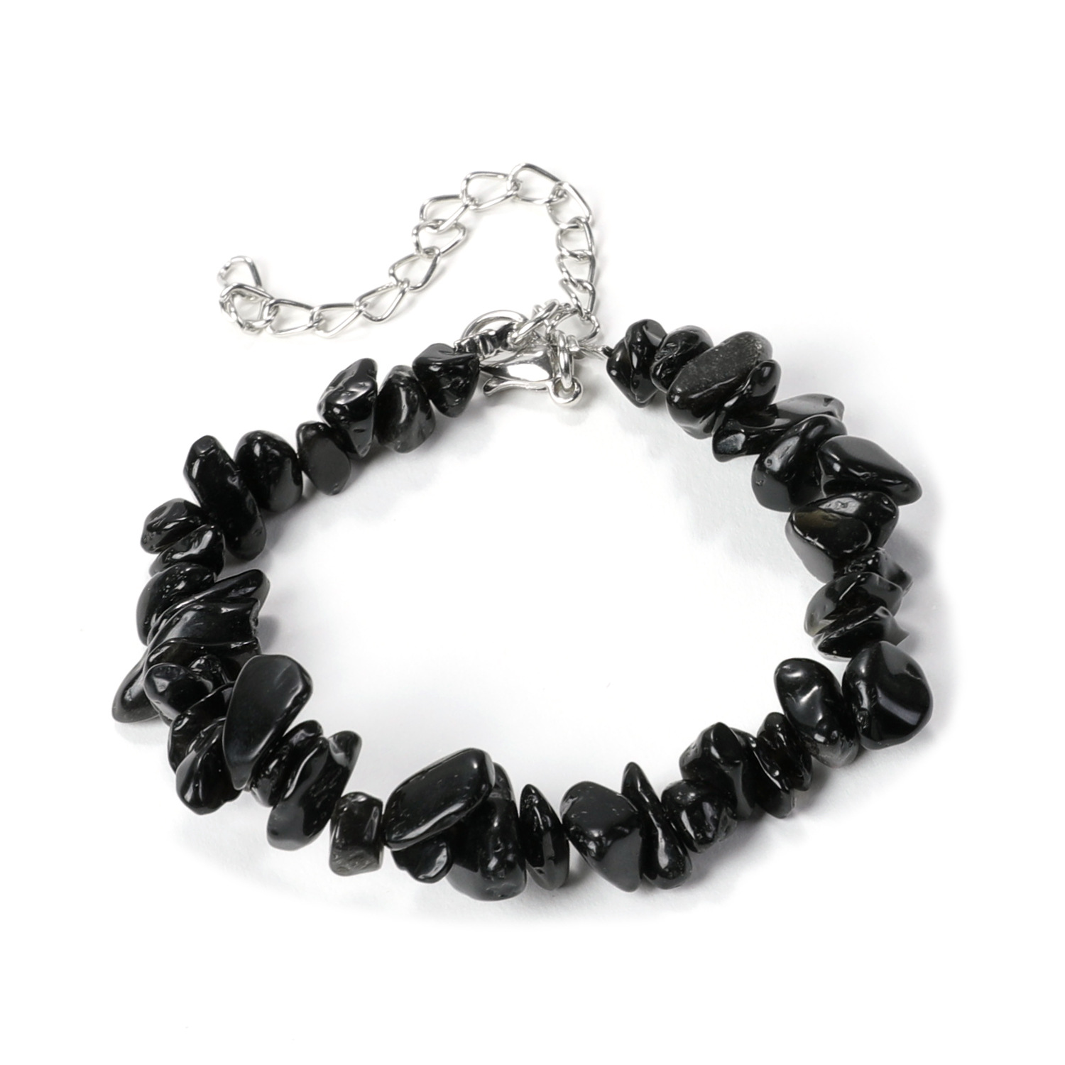 Natural Gem Stone Beaded Bracelets Irregular Amethyst Fluorite Crystal Chip Bracelet Bangles Quartz Wristband for Women