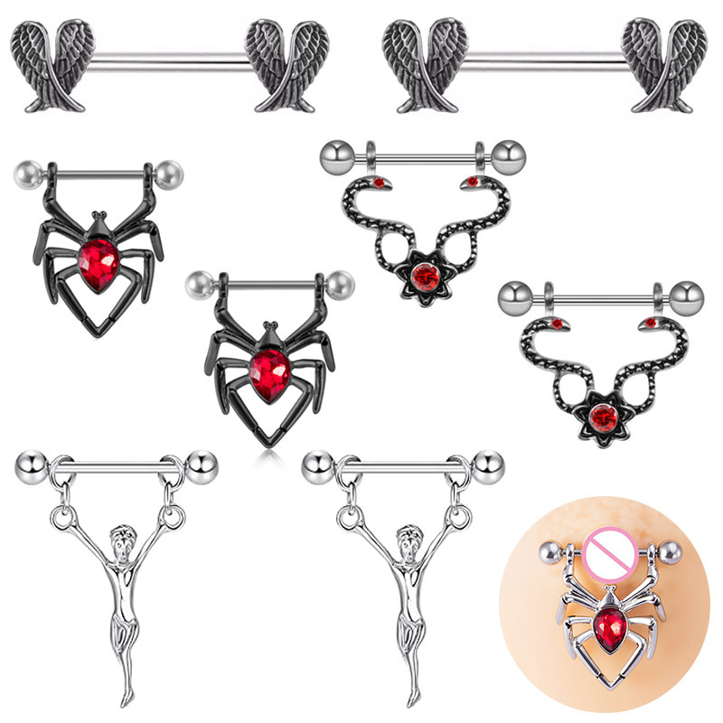 Bell Button Rings for Women Crystal Red Color Zircon Spider Wing Dangling Stainless Steel Crystal Navel Ring
Bell Button Rings for Women Crystal Red Color Zircon Spider Wing Dangling Stainless Steel Crystal Navel Ring