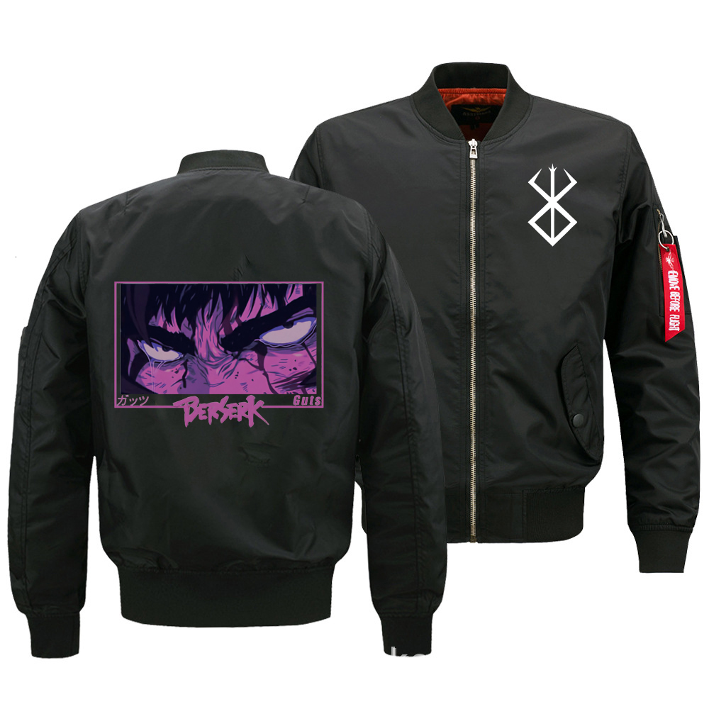 Mens Jackets MA1 Flight Bomber Jacket for Men Anime Berserk Print Casual Baseball Varsity College Pilot Waterproof Winter Coat Male 221129