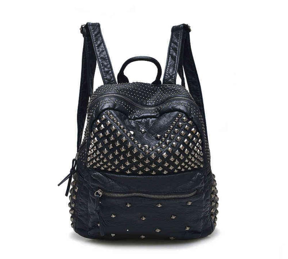2022 New Fashion Women Backpacks Washed Leather Backpacks Lady Girls Travel Women Bags Rivet Backpacks Student School Bag H2201391225, Black
2022 New Fashion Women Backpacks Washed Leather Backpacks Lady Girls Travel Women Bags Rivet Backpacks Student School Bag H2201391225, Black