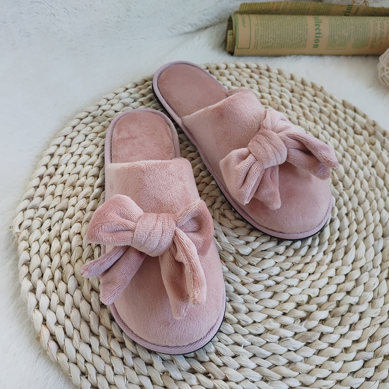 New fresh bow slippers wholesale indoor slipper plush cotton ladies bedroom slippers, Pink
New fresh bow slippers wholesale indoor slipper plush cotton ladies bedroom slippers, Pink