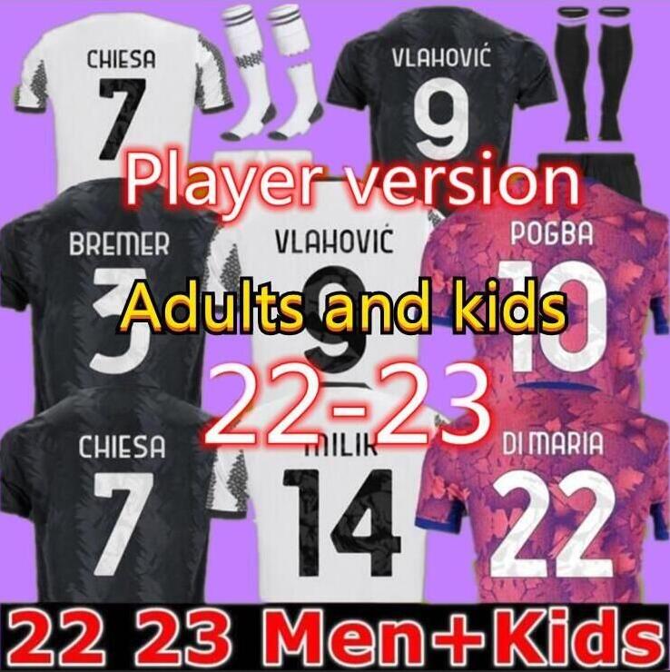 22 23 Juventus soccer jerseys POGBA VLAHOVIC CHIESA 2022 2023 football shirt set DI MARIA LOCATELLI MORATA DE LIGT KEAN Men MILIK adult kids kit
22 23 Juventus soccer jerseys POGBA VLAHOVIC CHIESA 2022 2023 football shirt set DI MARIA LOCATELLI MORATA DE LIGT KEAN Men MILIK adult kids kit