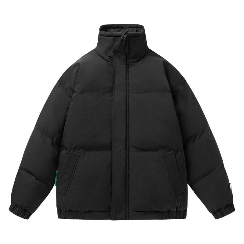 Mens Down Parkas Single Road Winter Jacket Fashion Korean High Collar Warm Cotton Padded Coat Male Zipper Casual s 221129