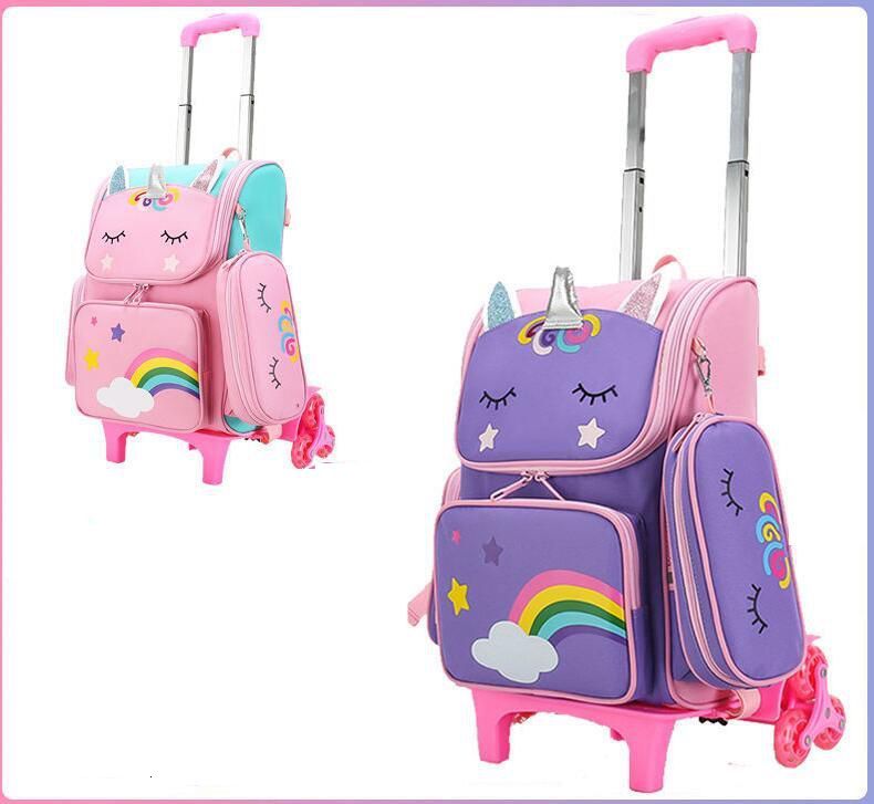 Backpacks School Wheeled bag set for girls Trolley Bag with Wheels school Rolling s Kids Bacpack 221129