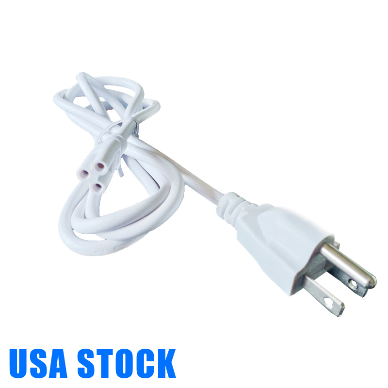 T5 T8 LED Wire Connector Power Cord Switch Extension with on/Off Swith US Plug for Tube Integrated Cable 1FT 2FT 3.3FT 4FT 5FT 6 FT 6.6FT 100 Pack Cre