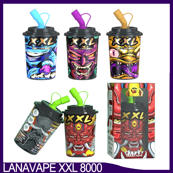 Original Disposable Vape Lanavape LANA XXL 8000 Puffs E Cigarette 650mah Battery 15ml capacity 10 flavors 3% 5% Mesh Coil Rechargeable 0268325
Original Disposable Vape Lanavape LANA XXL 8000 Puffs E Cigarette 650mah Battery 15ml capacity 10 flavors 3% 5% Mesh Coil Rechargeable 0268325