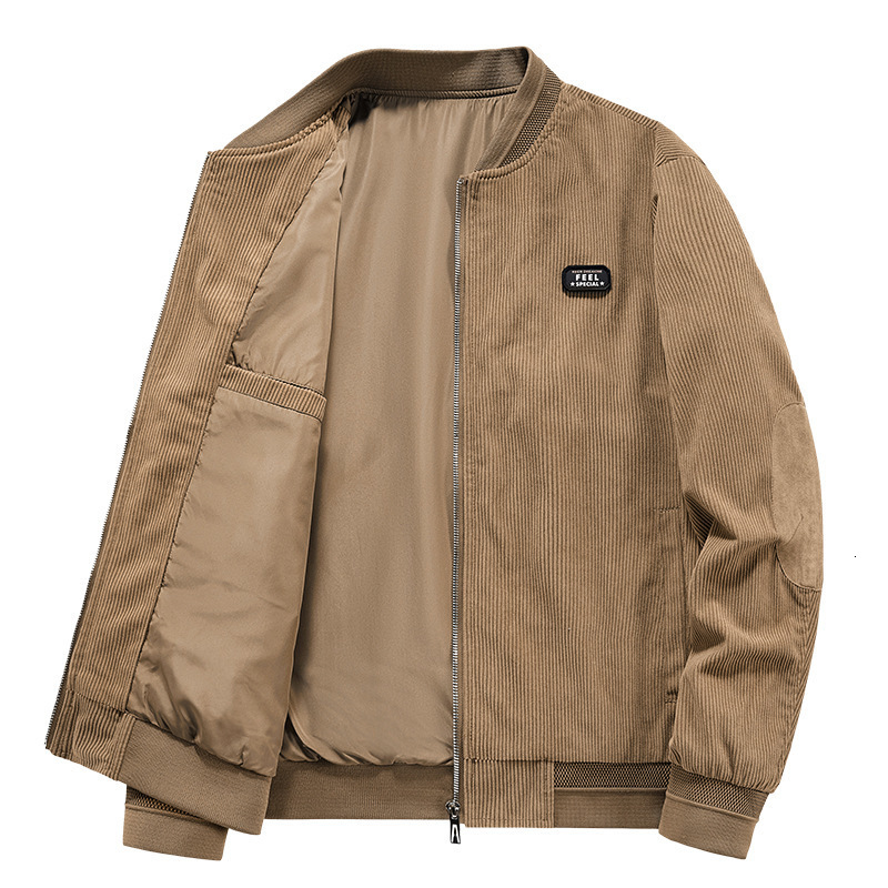 Mens Jackets Men Spring and Autumn Corduroy Baseball Jacket Retro Fashion American Street Loose Casual Bomber Coats Top Clothing 221129