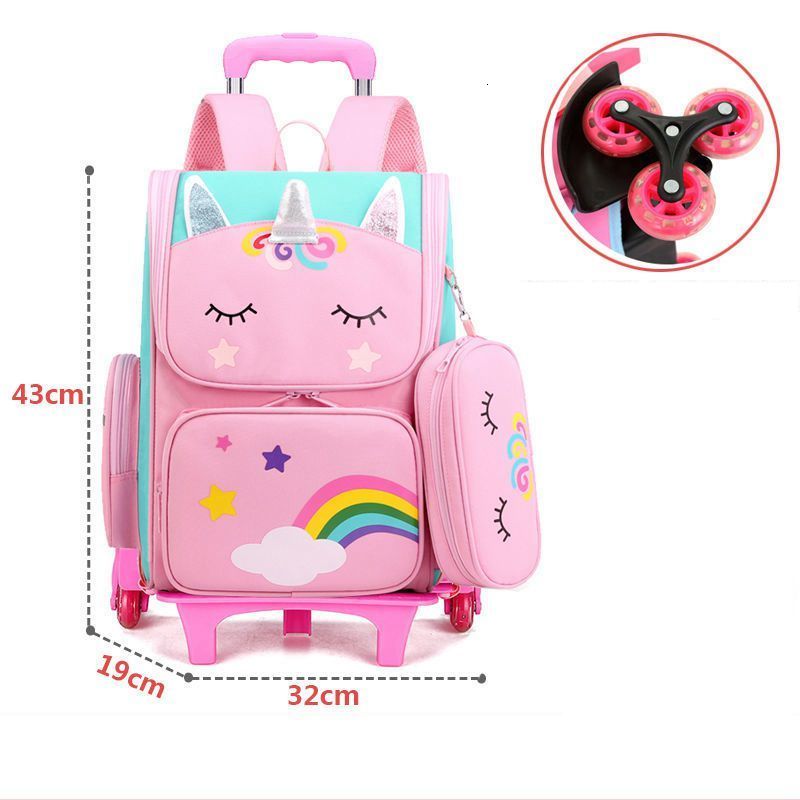 Backpacks School Wheeled bag set for girls Trolley Bag with Wheels school Rolling s Kids Bacpack 221129