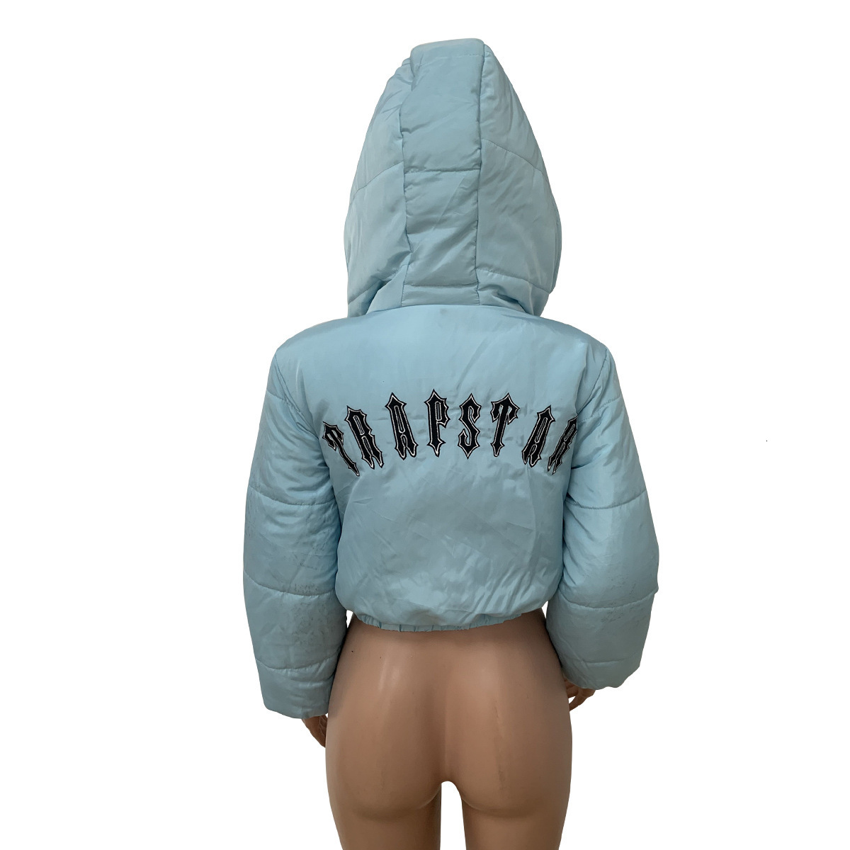 Women s Jackets Echoine Winter Autumn Zipper Embroidered letter Short Down Thick Hoodies Coat Outwear Streetwear Long Sleeeve Jacket 221130