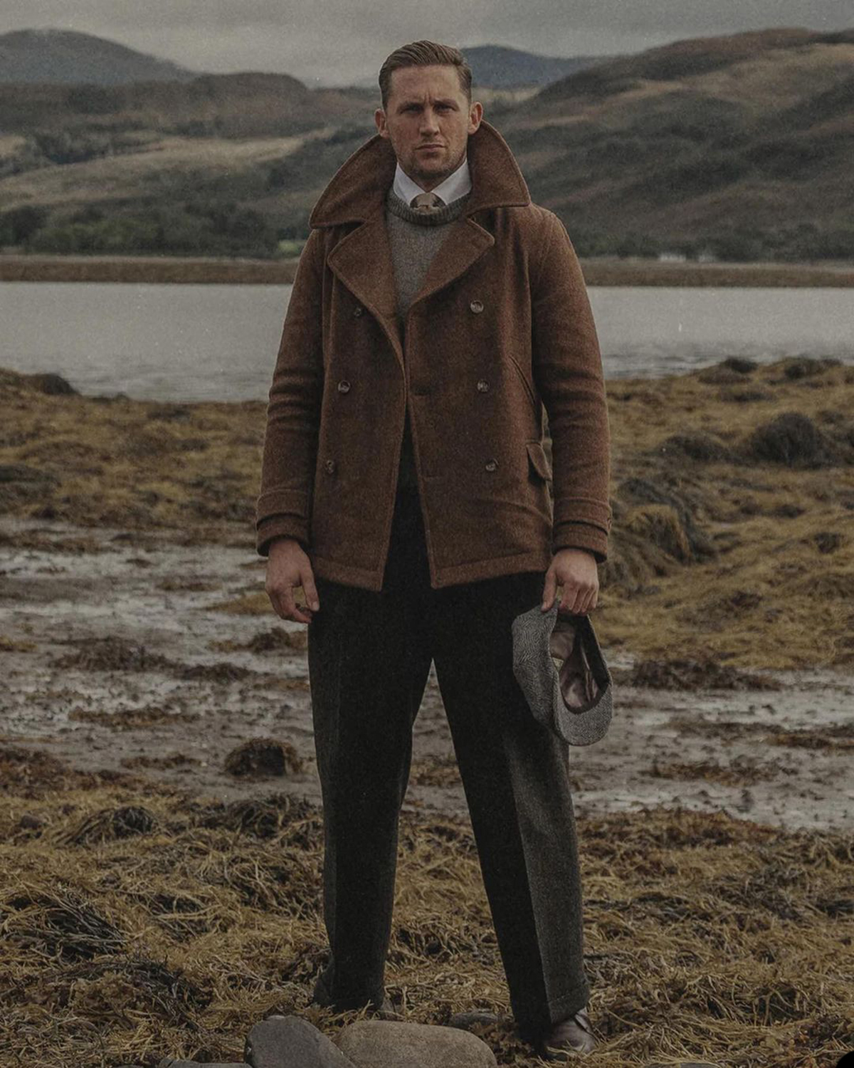 Winter Men Woolen Tuxedos Overcoat Double Breasted Thick Suit Coat Blend Business Prom Party Blazer One Piece