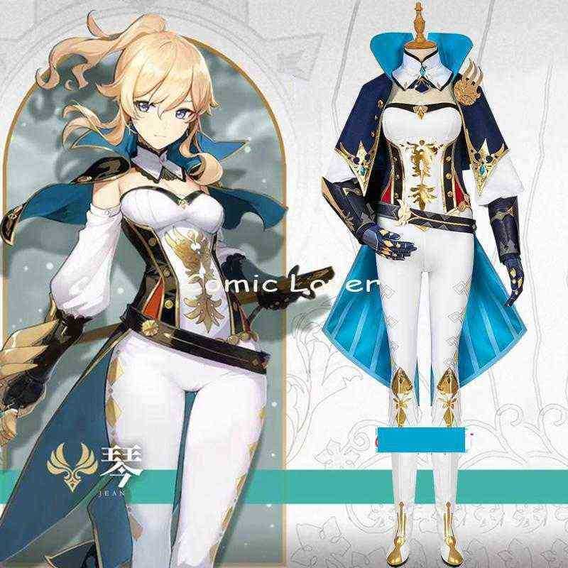 Genshin Impact Jean Cosplay Costume Game New Suit Uniform Halloween Party Outfit For Women Girls XS-XXL J220712 J220713