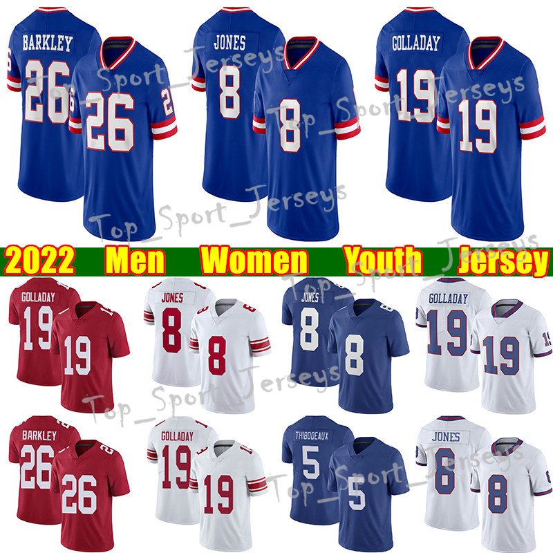 8 Daniel Jones 26 Saquon Barkley Football Jersey Kayvon Thibodeaux Kenny Golladay Kadarius Toney Andrew Thomas Xavier McKinney Dexter Lawrence Taylor Love jerseys, Blue women
8 Daniel Jones 26 Saquon Barkley Football Jersey Kayvon Thibodeaux Kenny Golladay Kadarius Toney Andrew Thomas Xavier McKinney Dexter Lawrence Taylor Love jerseys, Blue women
