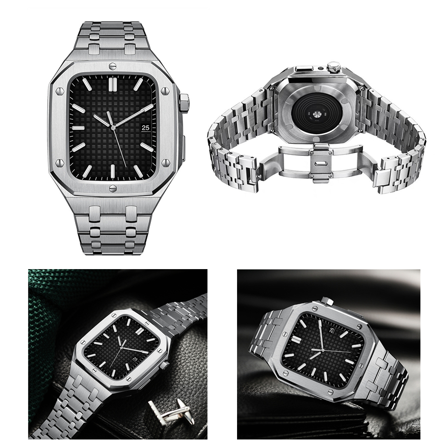 Smart Straps Stainless Steel Band Fit Metal Frame Cover Luxury Modification Mod kit Case Wristband for iwatch Series 6 SE 5 4 44mm for Apple Watch Bands 8 7 45mm
Smart Straps Stainless Steel Band Fit Metal Frame Cover Luxury Modification Mod kit Case Wristband for iwatch Series 6 SE 5 4 44mm for Apple Watch Bands 8 7 45mm