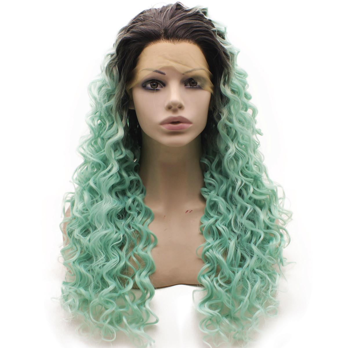 26inch Long Curly Ombre Wig Black Blue Ombre Heat Resistant Fiber Hair Costume Party Wig, Ombre color
26inch Long Curly Ombre Wig Black Blue Ombre Heat Resistant Fiber Hair Costume Party Wig, Ombre color
