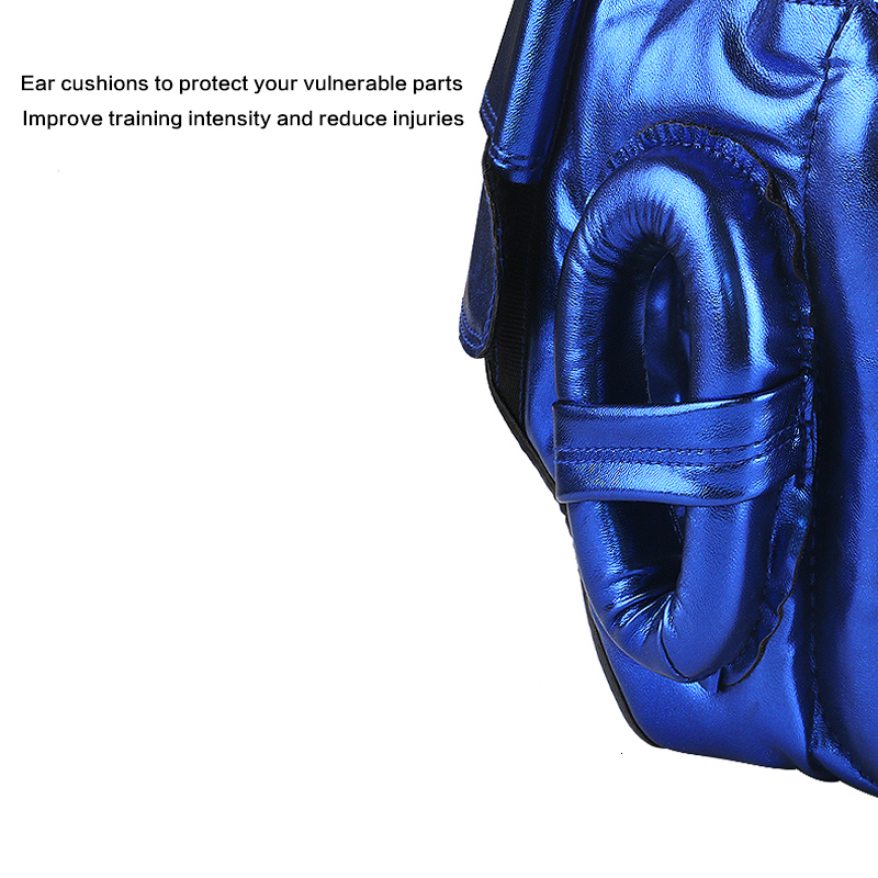 Protective Gear Quality PU Leather Boxing Helmet Head Protectors Adult Child Professional Competition Headgear MMA Muay Thai Kickboxing Helmets 221130