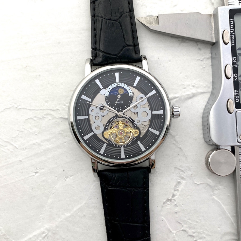 Men Watch Stainless Steel tourbillon Three stitches Luxury Brand 44mm Automatic mechanical Watches leather Strap PAT Fashion style
Men Watch Stainless Steel tourbillon Three stitches Luxury Brand 44mm Automatic mechanical Watches leather Strap PAT Fashion style