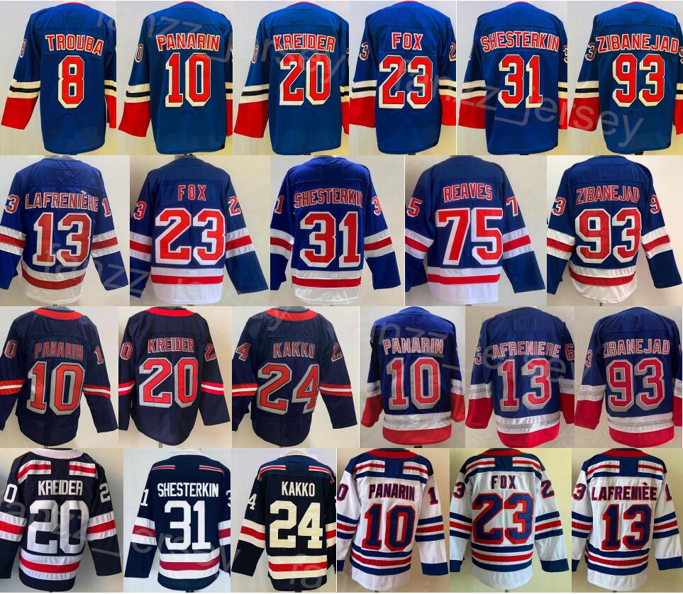 Men Reverse Retro 2023 Hockey 31 Igor Shesterkin Jersey 13 Alexis Lafreniere 10 Artemi Panarin 93 Mika Zibanejad 20 Chris Kreider Adam Fox Kaapo Kakko Winter Classic, Blue
Men Reverse Retro 2023 Hockey 31 Igor Shesterkin Jersey 13 Alexis Lafreniere 10 Artemi Panarin 93 Mika Zibanejad 20 Chris Kreider Adam Fox Kaapo Kakko Winter Classic, Blue