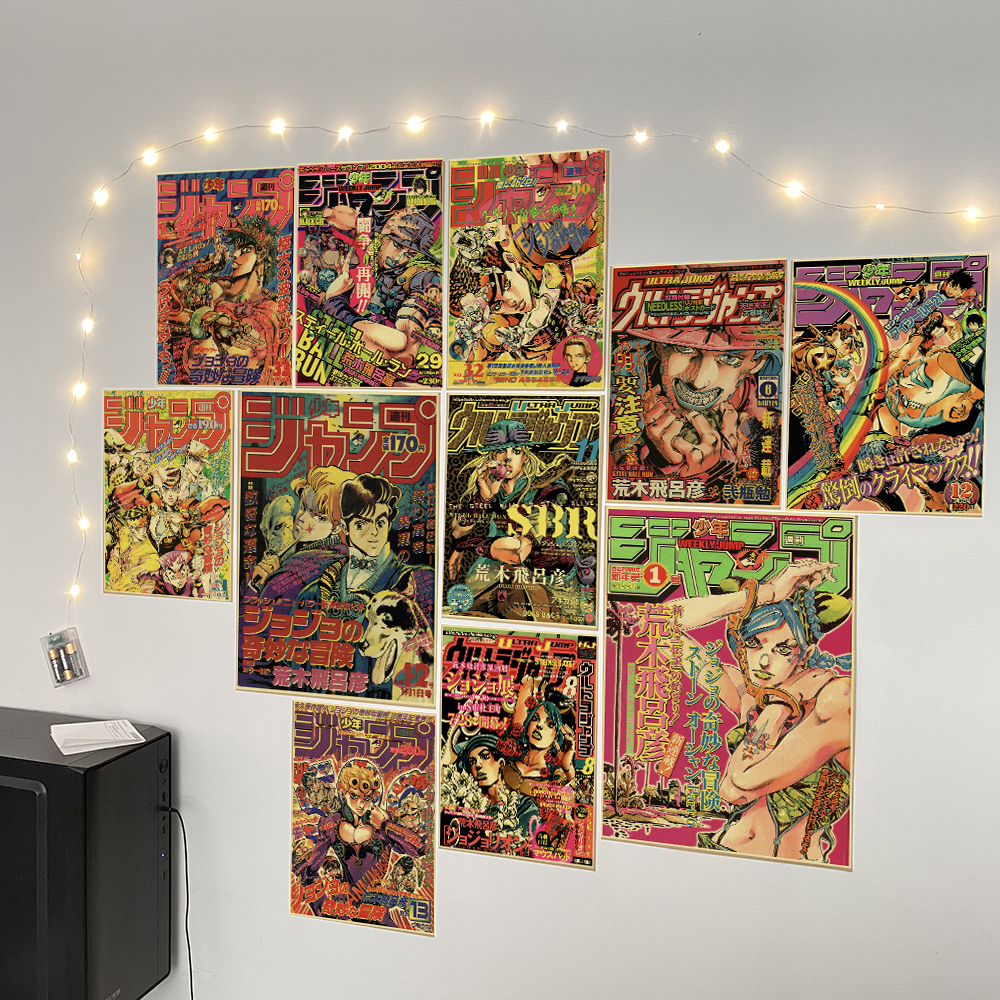 Hot Anime Metal painting Poster Japanese Cartoon JoJo Bizarre Adventure My Hero Academia Death Note Retro Bar Cafe Decor Gift Art Wall Painting Cave Arts Sticket Kids
Hot Anime Metal painting Poster Japanese Cartoon JoJo Bizarre Adventure My Hero Academia Death Note Retro Bar Cafe Decor Gift Art Wall Painting Cave Arts Sticket Kids