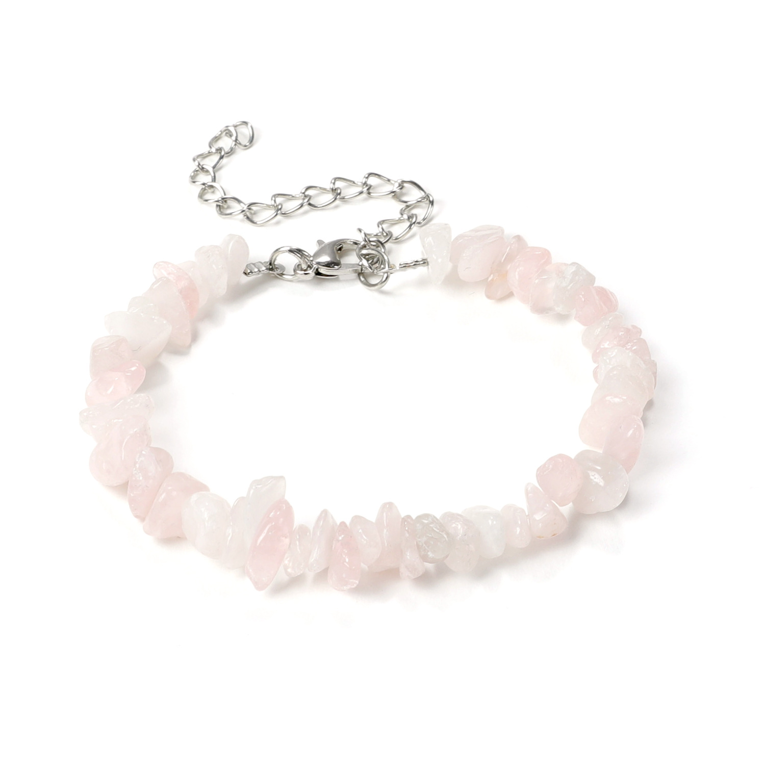 Natural Gem Stone Beaded Bracelets Irregular Amethyst Fluorite Crystal Chip Bracelet Bangles Quartz Wristband for Women