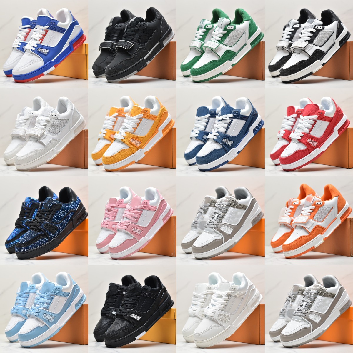 Designer Trainers Sneaker Vintage Casual Shoes Classic Men Women Designers Sneakers Leather Mesh Shoes Monograms Shoe Combination Platform Thick Bottom Sole, Jgd538-zjj1 160 36-45
Designer Trainers Sneaker Vintage Casual Shoes Classic Men Women Designers Sneakers Leather Mesh Shoes Monograms Shoe Combination Platform Thick Bottom Sole, Jgd538-zjj1 160 36-45