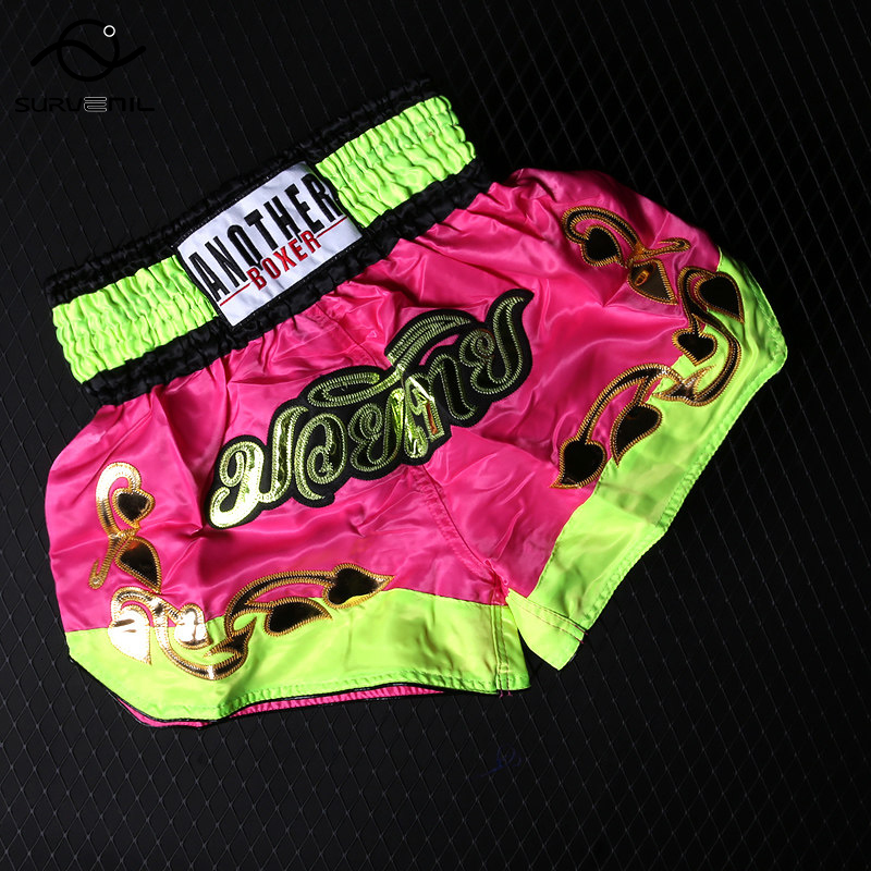 Boxing Trunks Shorts Womens Mens Embroidery MMA Professional Combat Kickboxing Training Kids Boy Girl Muay Thai Pants 221130