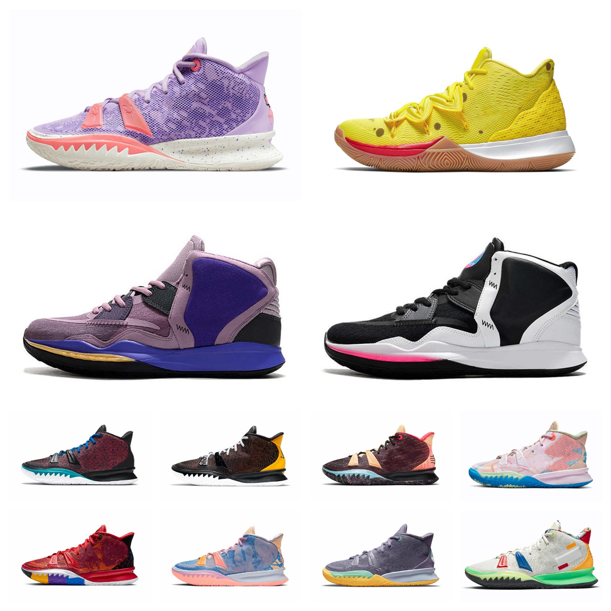 Retro Kyrie 5 7 Basketball Shoes Kyries 8 Infinity Regal Purple Gold One World 1 People Chip Light Bone Sponge Sandy Creator Hendrix Horus Daybreak Squidward Sneakers, Bubble package bag
Retro Kyrie 5 7 Basketball Shoes Kyries 8 Infinity Regal Purple Gold One World 1 People Chip Light Bone Sponge Sandy Creator Hendrix Horus Daybreak Squidward Sneakers, Bubble package bag