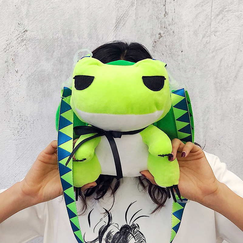 Backpacks Children Schoolbag Bags Anime Plush Backpack Travel Frog Cute Stuffed Animal Toy Doll For Girls Youth Birthday Gifts Matching 221129