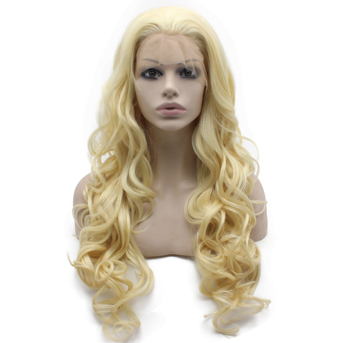 26" Long #613 Blonde Heavy Density Heat Friendly Fiber Front Lace Synthetic Hair Wig
26" Long #613 Blonde Heavy Density Heat Friendly Fiber Front Lace Synthetic Hair Wig