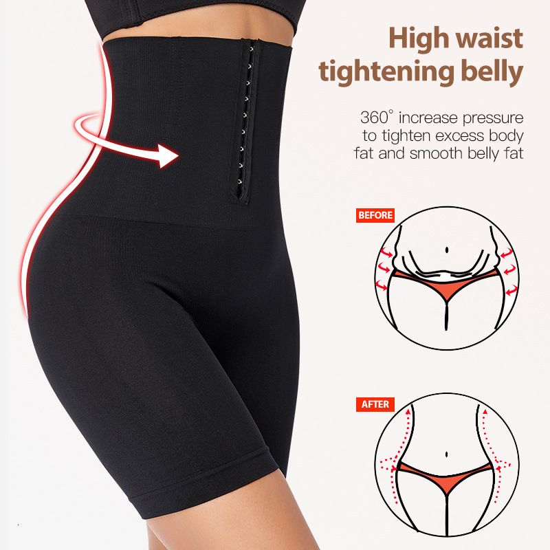 Womens Shapers Women Firm Tummy Control with Hook Butt Lifter Shapewear Panties High Waist Trainer Body Shaper Shorts Female Slimming fajas 221130