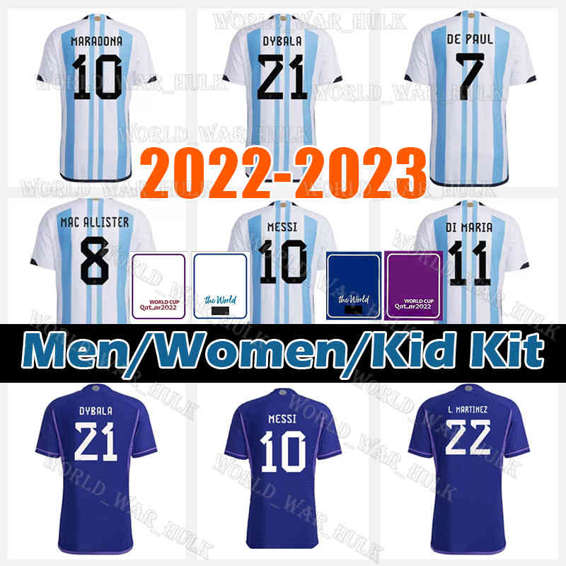 Player Fans Version Argentina Soccer Jersey 2022 2023 10 MESSIS 21 DYBALA 7 DE PAUL LO CELSO DI MARIA MARADONA L.MARTINEZ J.ALVAREZ Football Shirts Men Kids kit uniforms, Kid kit 2022 jersey(a gen ting)
Player Fans Version Argentina Soccer Jersey 2022 2023 10 MESSIS 21 DYBALA 7 DE PAUL LO CELSO DI MARIA MARADONA L.MARTINEZ J.ALVAREZ Football Shirts Men Kids kit uniforms, Kid kit 2022 jersey(a gen ting)