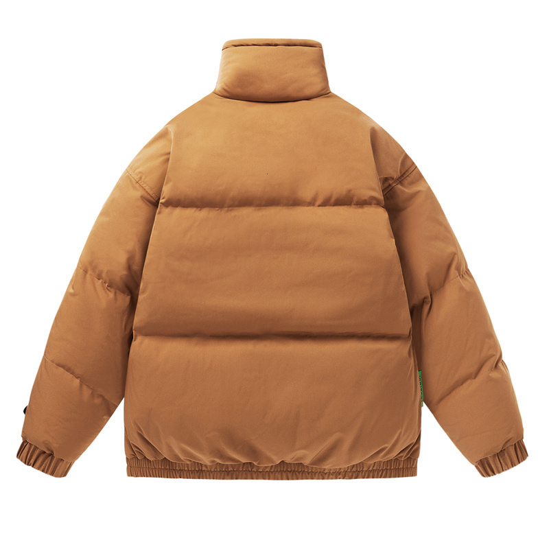 Mens Down Parkas Single Road Winter Jacket Fashion Korean High Collar Warm Cotton Padded Coat Male Zipper Casual s 221129