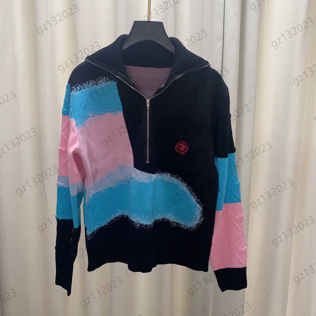 Womens Sweater Color Matching Back Digital Logo Print Lapel Long Sleeves Pullover Knit Sweaters Elastic Fabric Half Zip Open Breast Pocket Knitwear Women Clothing
Womens Sweater Color Matching Back Digital Logo Print Lapel Long Sleeves Pullover Knit Sweaters Elastic Fabric Half Zip Open Breast Pocket Knitwear Women Clothing