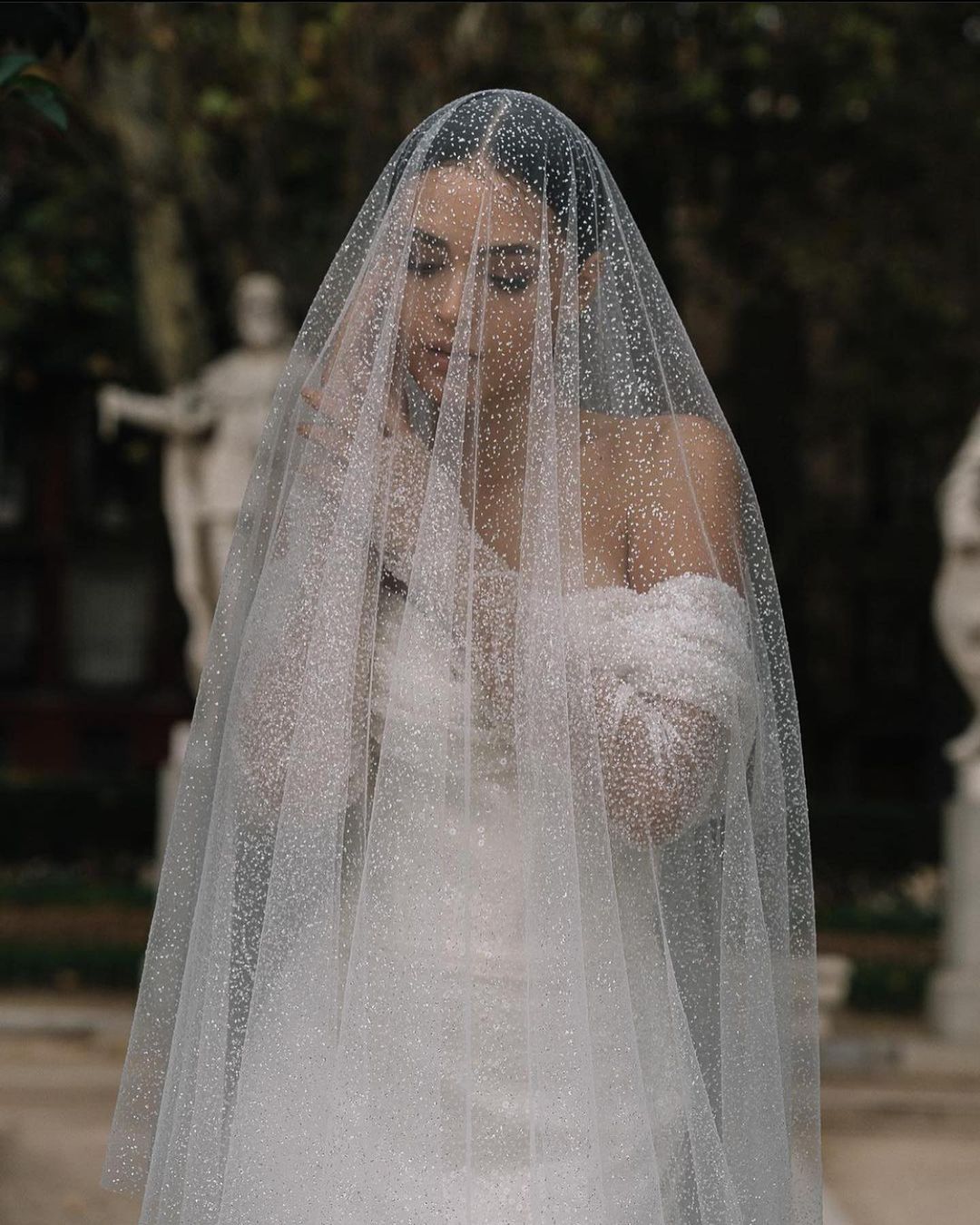 Glamorous Mermaid Wedding Dresses Strapless Off the Shoulder Sequined Long Sleeves Court Gown Custom Made Plus Size Bridal Dress Vestidos De Novia