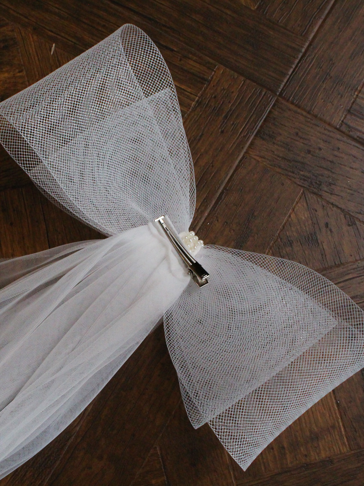Lovely Wedding Veil with Big Bow Bridal Veils Wedding Accessories