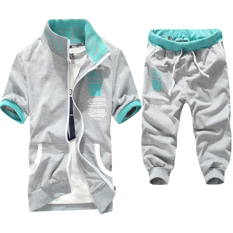 Men's Tracksuits Fashion Men Short Sleeve Tracksuit casual sporting suit hoodies and shorts M-XXL AYG276 221129