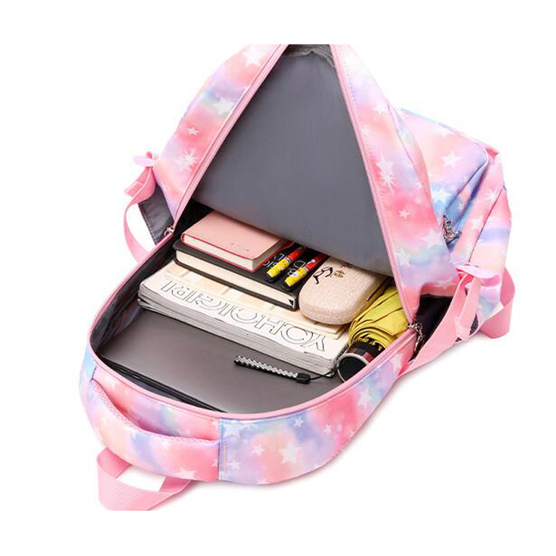 Backpacks 3 Pcs Set School Backpack for Girls Bags Children Waterproof Kids Bookbag Pencil Case Mochila Infantil Lunchbox 221129