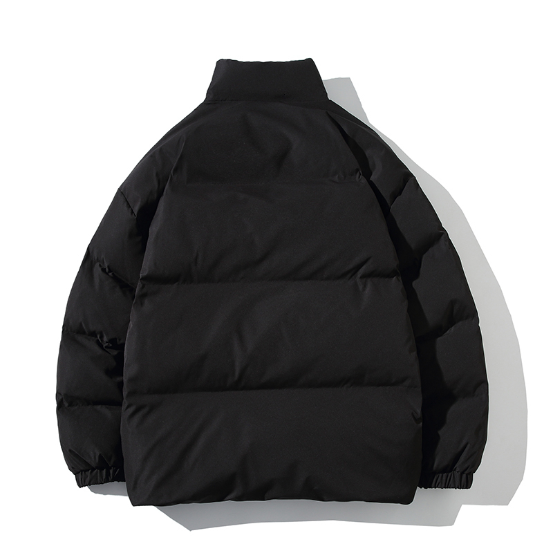 Mens Down Parkas Warm Men Solid Winter Jacket Parka Standing Collar Puffer Jackets Women Thick Black Korean Fashion Bubble Coat Plus Size 221129
