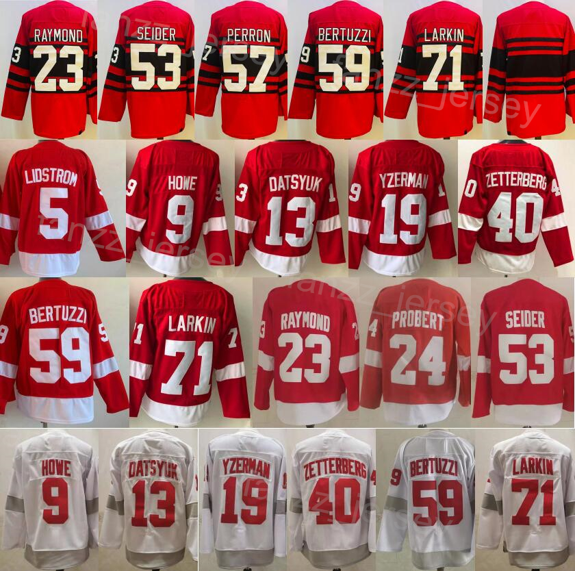 2023 Reverse Retro Hockey 23 Lucas Raymond Jerseys 53 Moritz Seider 59 Tyler Bertuzzi Dylan Larkin Steve Yzerman Pavel Datsyuk Henrik Zetterberg Bob Probert HongYi, Red
2023 Reverse Retro Hockey 23 Lucas Raymond Jerseys 53 Moritz Seider 59 Tyler Bertuzzi Dylan Larkin Steve Yzerman Pavel Datsyuk Henrik Zetterberg Bob Probert HongYi, Red