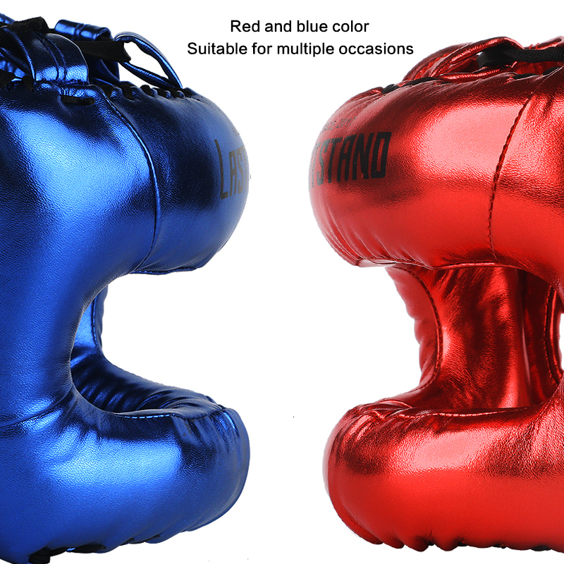 Protective Gear Quality PU Leather Boxing Helmet Head Protectors Adult Child Professional Competition Headgear MMA Muay Thai Kickboxing Helmets 221130