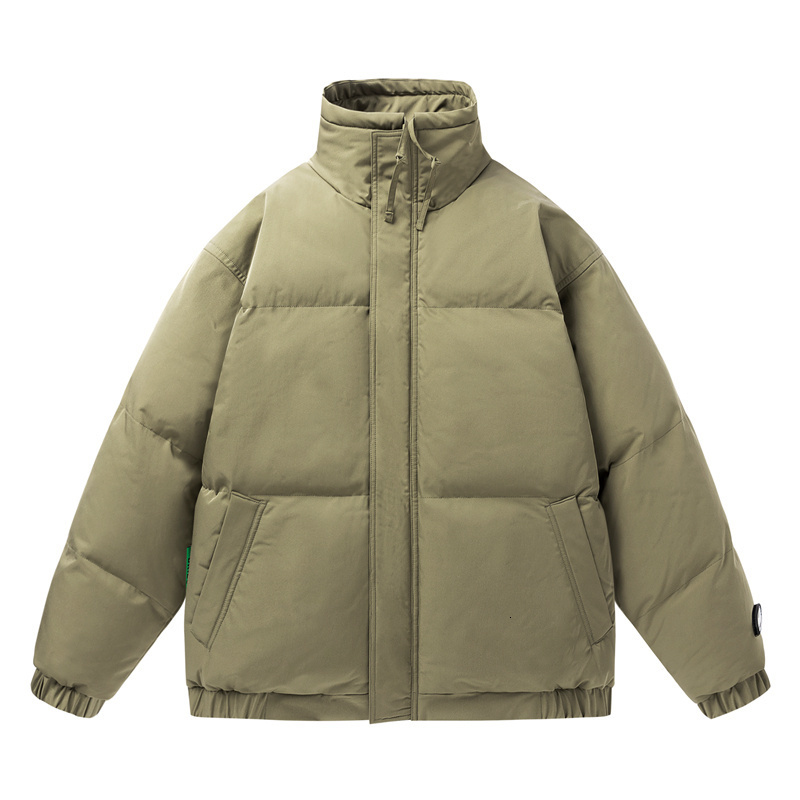 Mens Down Parkas Single Road Winter Jacket Fashion Korean High Collar Warm Cotton Padded Coat Male Zipper Casual s 221129