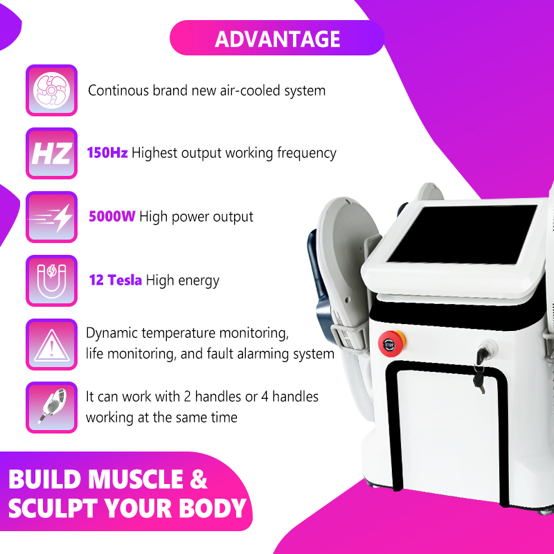 2024 Powerful EMslim RF slimming machine shaping EMS electromagnetic Muscle Stimulation fat burning hienmt Cellulite Removal with Rf and Cushion