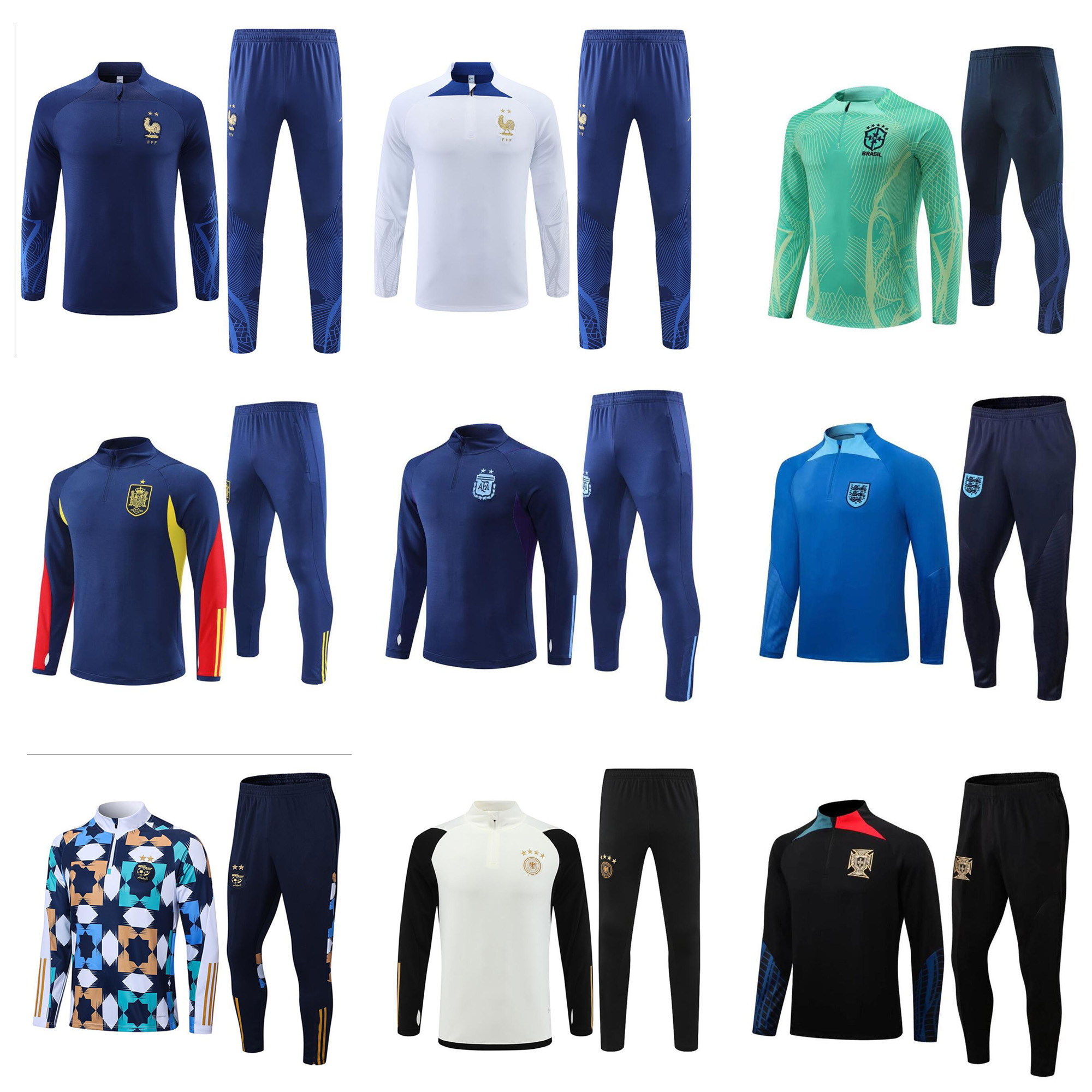 2022 World Cup tracksuit Germany Spain Netherlands England Brazil Argentina FRENCH kid and men training suit Football soccer Jersey kit uniform chandal, 1#
2022 World Cup tracksuit Germany Spain Netherlands England Brazil Argentina FRENCH kid and men training suit Football soccer Jersey kit uniform chandal, 1#