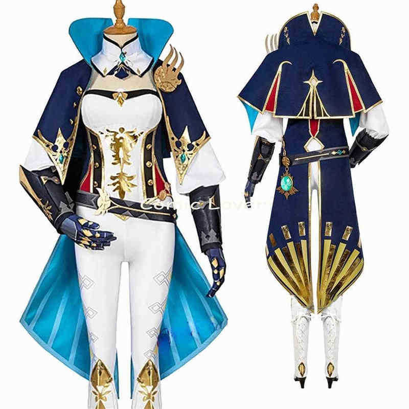 Genshin Impact Jean Cosplay Costume Game New Suit Uniform Halloween Party Outfit For Women Girls XS-XXL J220712 J220713