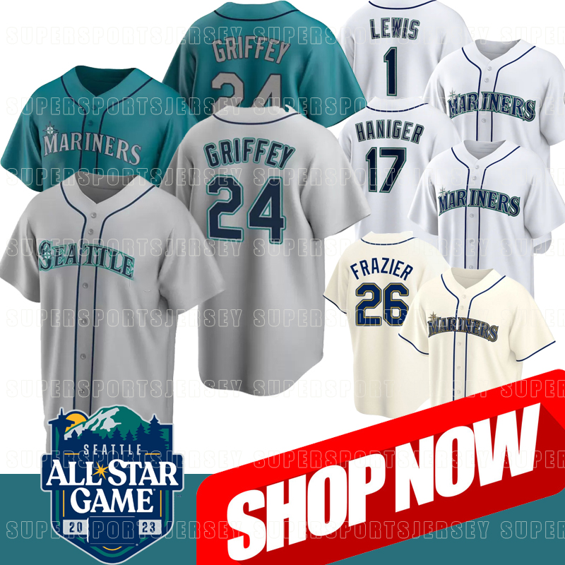 Custom Mariners Jerseys 2023 All Star Game Women Youth Eugenio Suarez Adam Frazier Julio Rodriguez J.P. Crawford Ty France Jesse Winker Ken Griffey Jr. Carlos Santana, Style as picture
Custom Mariners Jerseys 2023 All Star Game Women Youth Eugenio Suarez Adam Frazier Julio Rodriguez J.P. Crawford Ty France Jesse Winker Ken Griffey Jr. Carlos Santana, Style as picture